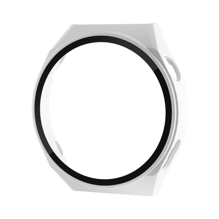 Vildt Flot Huawei Watch GT 3 Pro 46mm Cover med Skærmbeskytter i Hærdet Glas - Hvid#serie_1