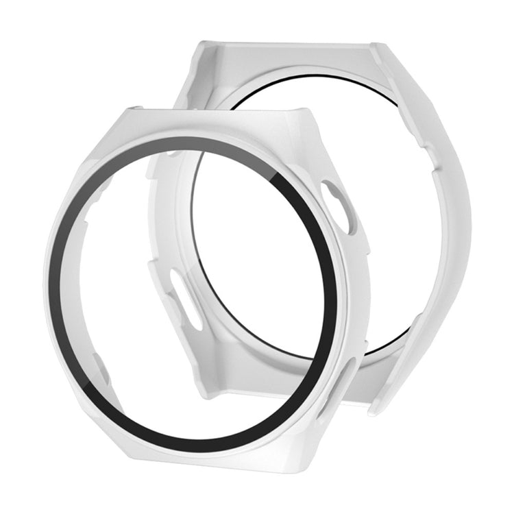 Vildt Flot Huawei Watch GT 3 Pro 46mm Cover med Skærmbeskytter i Hærdet Glas - Hvid#serie_1