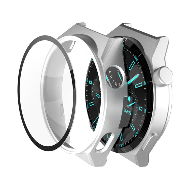 Vildt Flot Huawei Watch GT 3 Pro 46mm Cover med Skærmbeskytter i Hærdet Glas - Gennemsigtig#serie_2