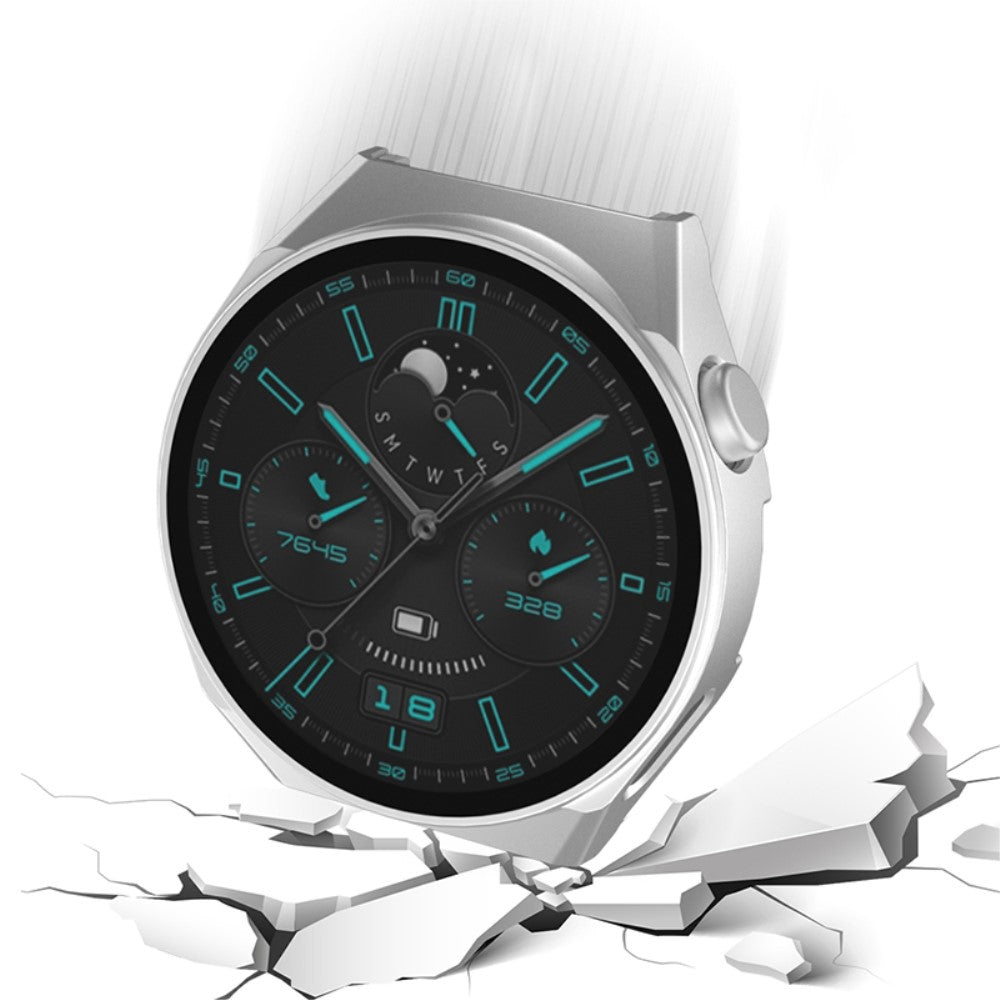 Vildt Flot Huawei Watch GT 3 Pro 46mm Cover med Skærmbeskytter i Hærdet Glas - Gennemsigtig#serie_2