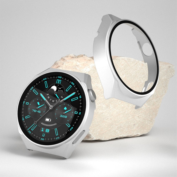 Vildt Flot Huawei Watch GT 3 Pro 46mm Cover med Skærmbeskytter i Hærdet Glas - Gennemsigtig#serie_2