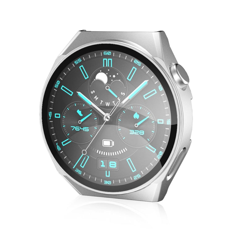 Vildt Flot Huawei Watch GT 3 Pro 46mm Cover med Skærmbeskytter i Hærdet Glas - Gennemsigtig#serie_2
