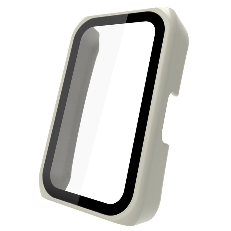 Super Fint Huawei Band 7 / Honor Band 6 Cover med Skærmbeskytter i Plastik og Hærdet Glas - Beige#serie_6