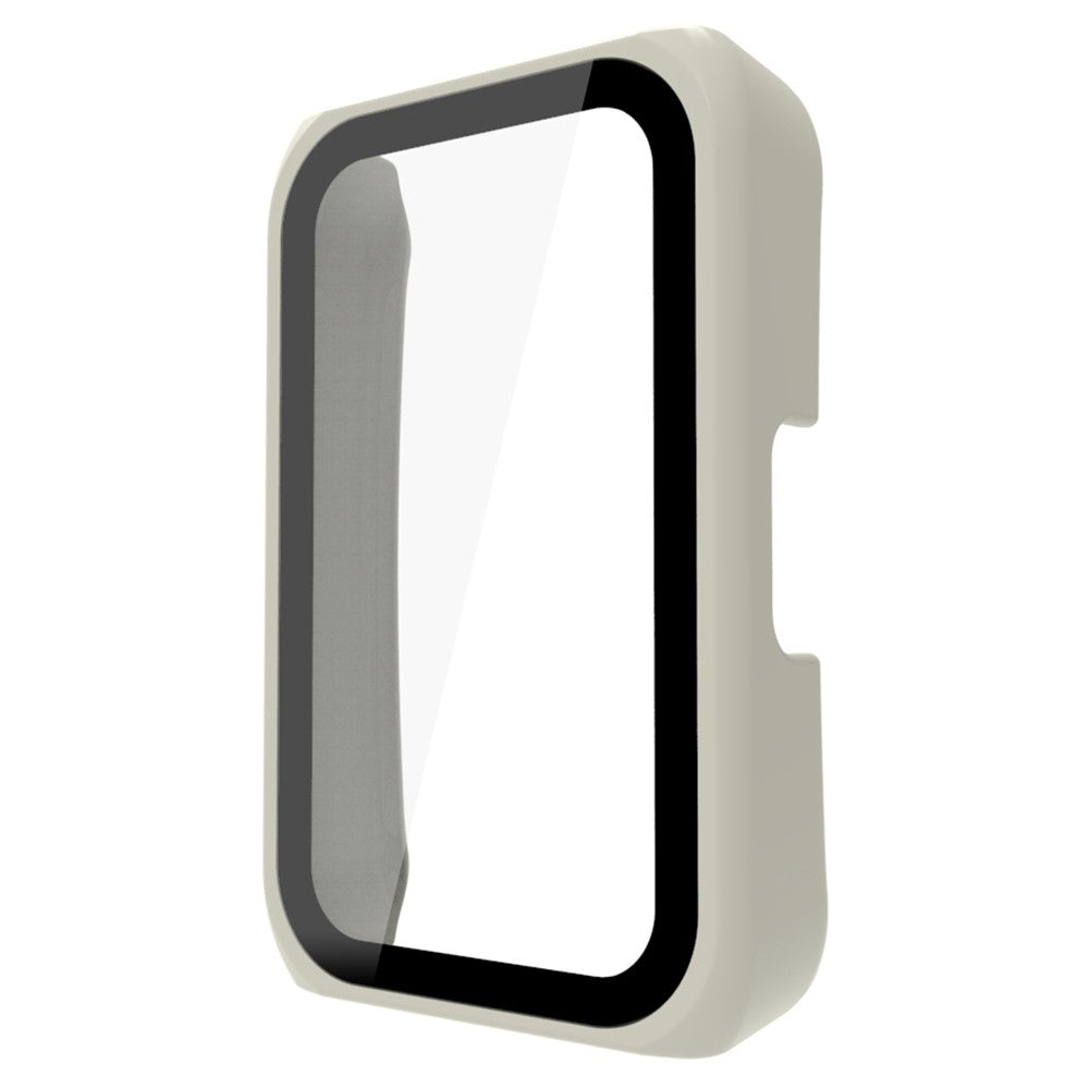 Super Fint Huawei Band 7 / Honor Band 6 Cover med Skærmbeskytter i Plastik og Hærdet Glas - Beige#serie_6