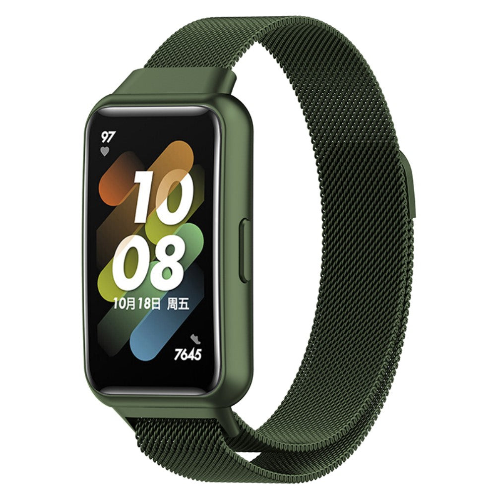 Vildt nydelig Huawei Band 7 Metal Rem - Grøn#serie_1