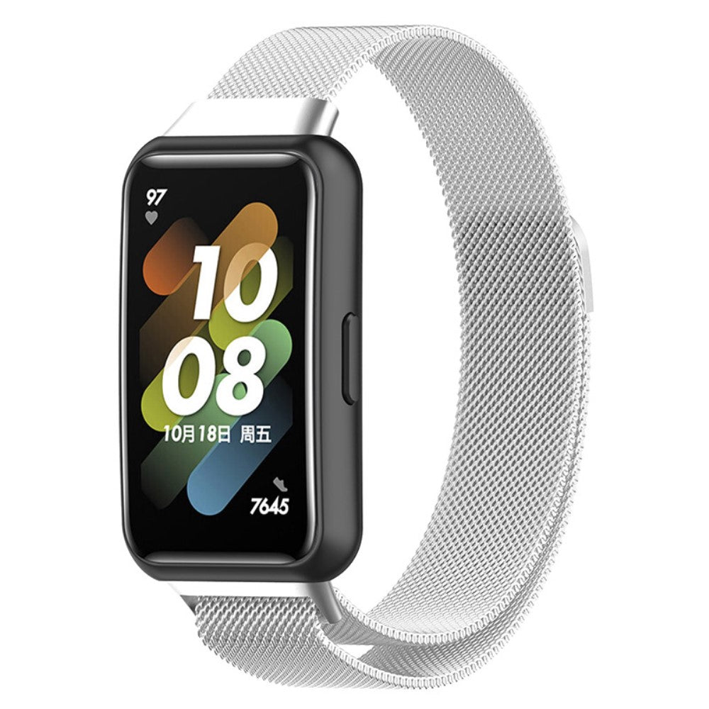 Mega komfortabel Huawei Band 7 Metal Rem - Sølv#serie_012