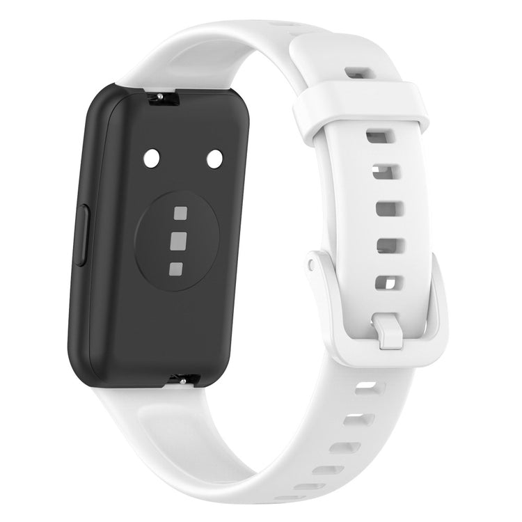 Vildt nydelig Huawei Band 7 Silikone Rem - Hvid#serie_3