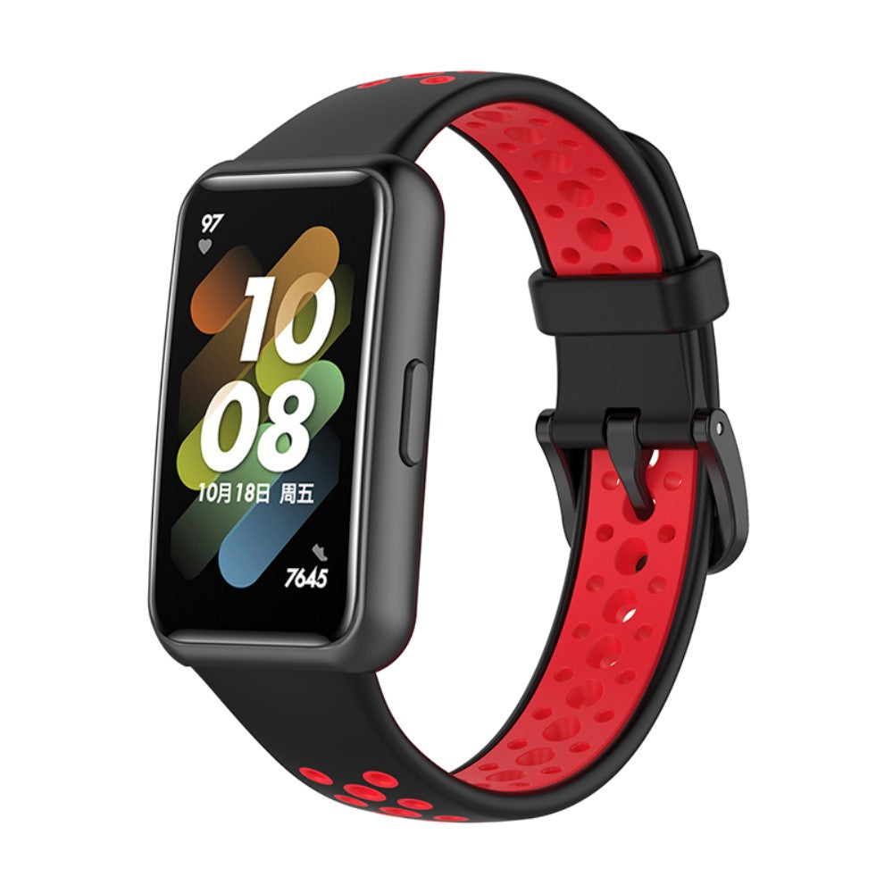 Super godt Huawei Band 7 Silikone Rem - Sort#serie_8
