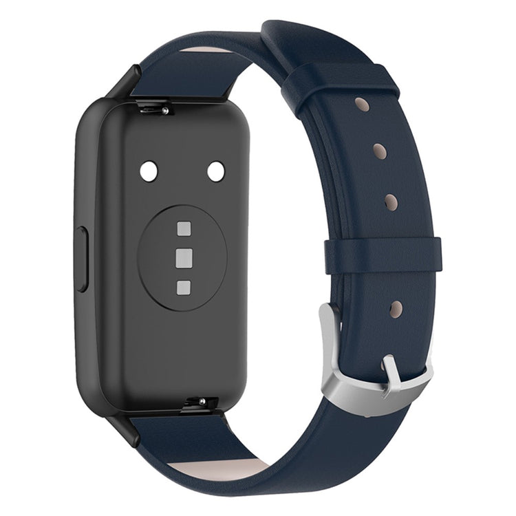 Mega cool Huawei Band 7 Ægte læder Urrem - Blå#serie_4