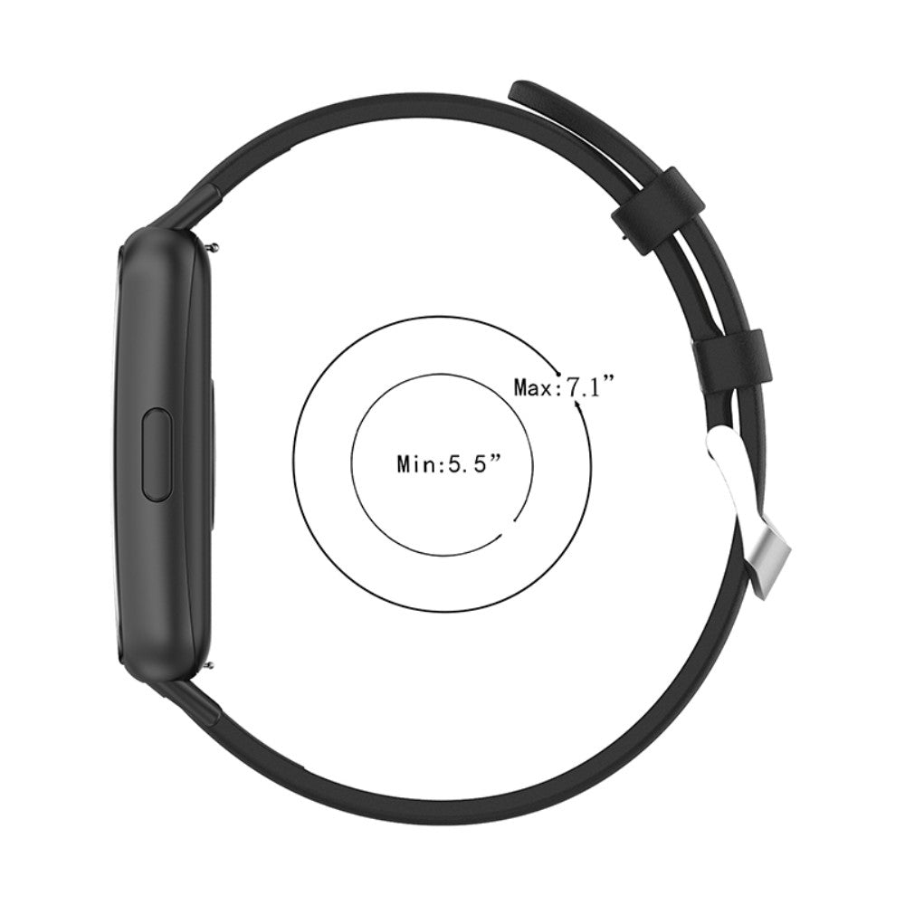 Mega cool Huawei Band 7 Ægte læder Urrem - Blå#serie_4