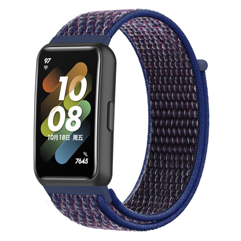 Vildt fint Huawei Band 7 Nylon Rem - Blå#serie_3