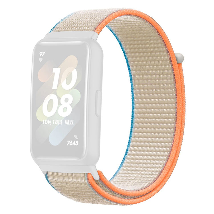 Vildt fint Huawei Band 7 Nylon Rem - Hvid#serie_4