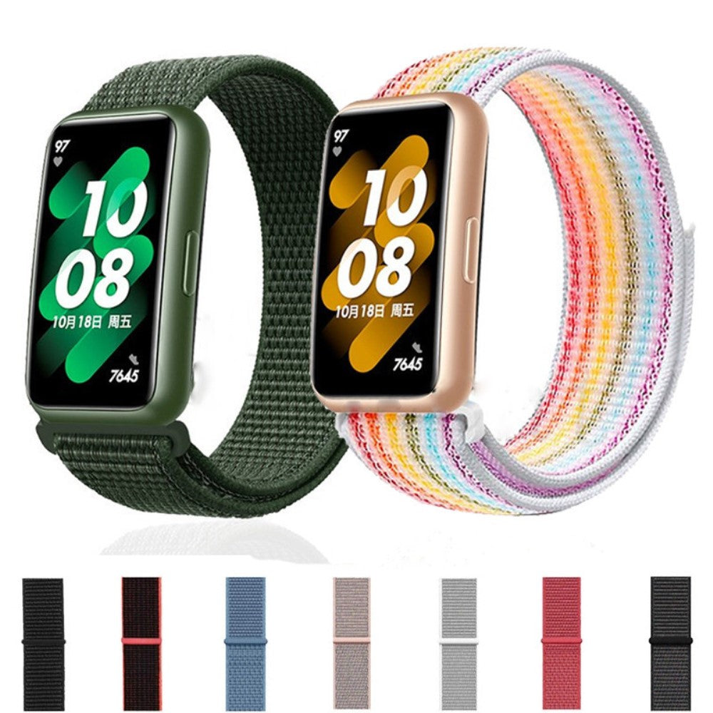 Vildt fint Huawei Band 7 Nylon Rem - Sort#serie_6
