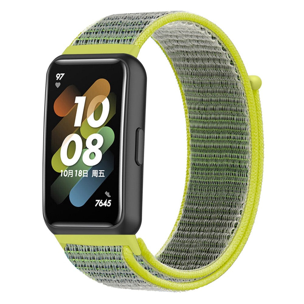 Vildt fint Huawei Band 7 Nylon Rem - Grøn#serie_7