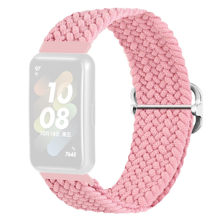 Rigtigt godt Huawei Band 7 Nylon Rem - Pink#serie_1