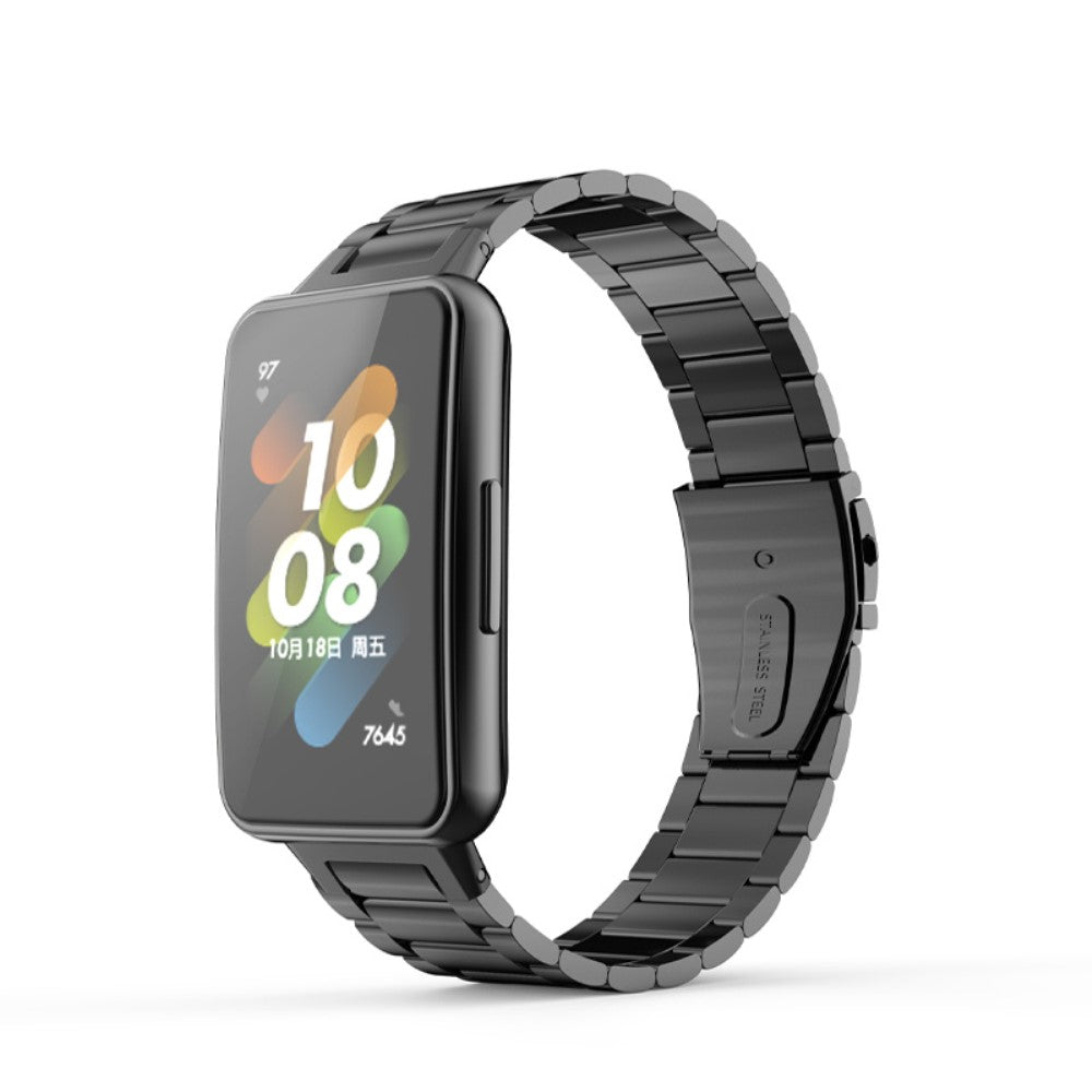 Mega fed Huawei Band 7 Metal Rem - Sort#serie_034