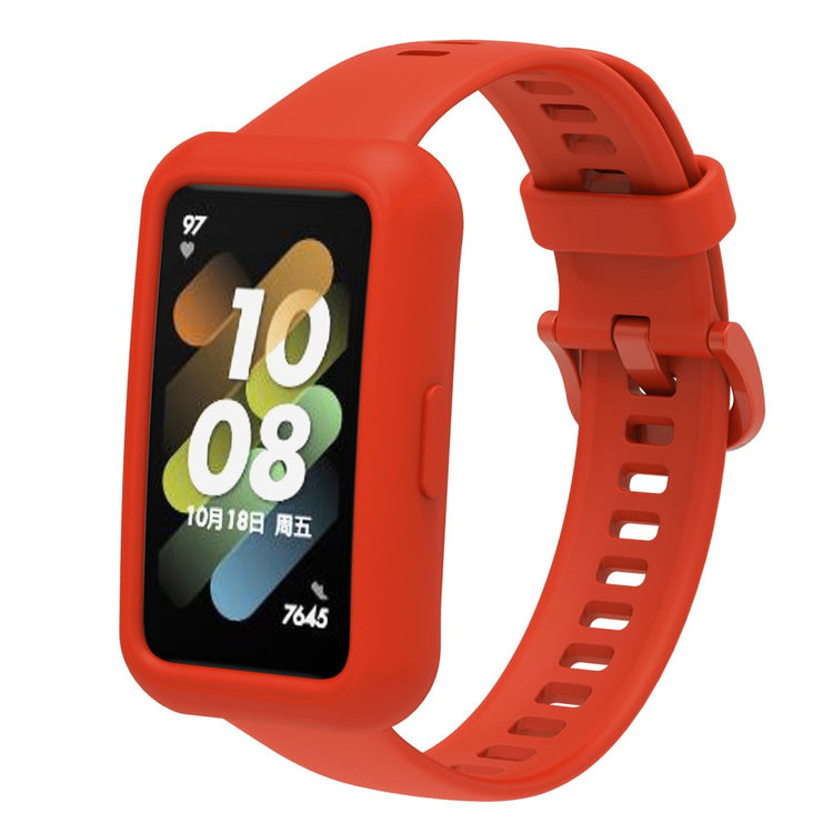 Flot Huawei Band 7 Silikone Cover - Rød#serie_1
