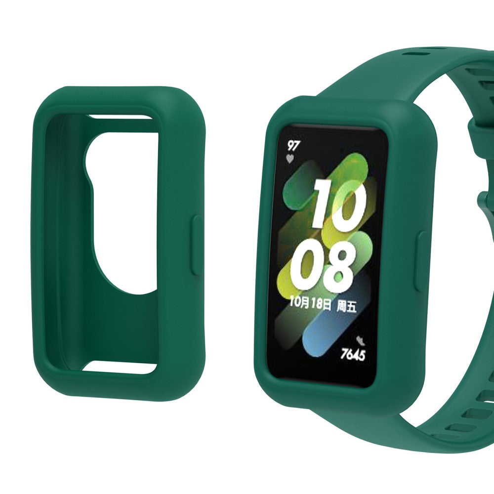 Flot Huawei Band 7 Silikone Cover - Grøn#serie_10