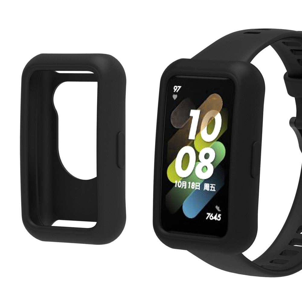 Flot Huawei Band 7 Silikone Cover - Sort#serie_5