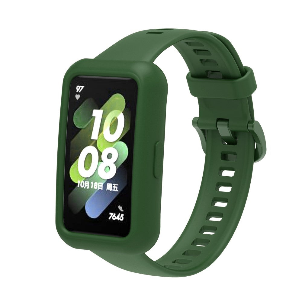 Flot Huawei Band 7 Silikone Cover - Grøn#serie_7