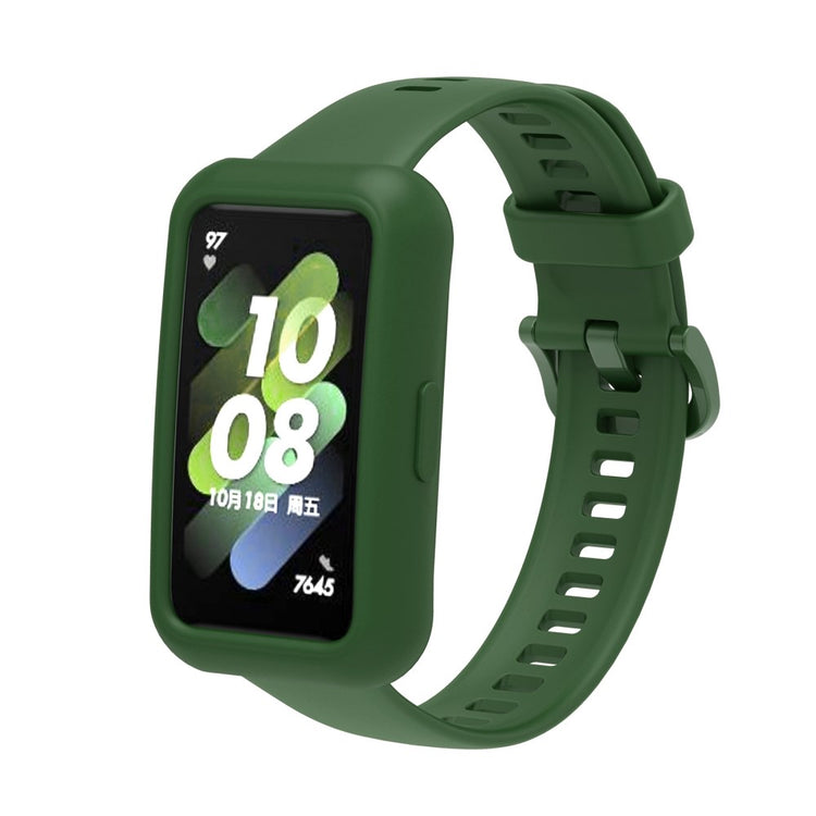Flot Huawei Band 7 Silikone Cover - Grøn#serie_7
