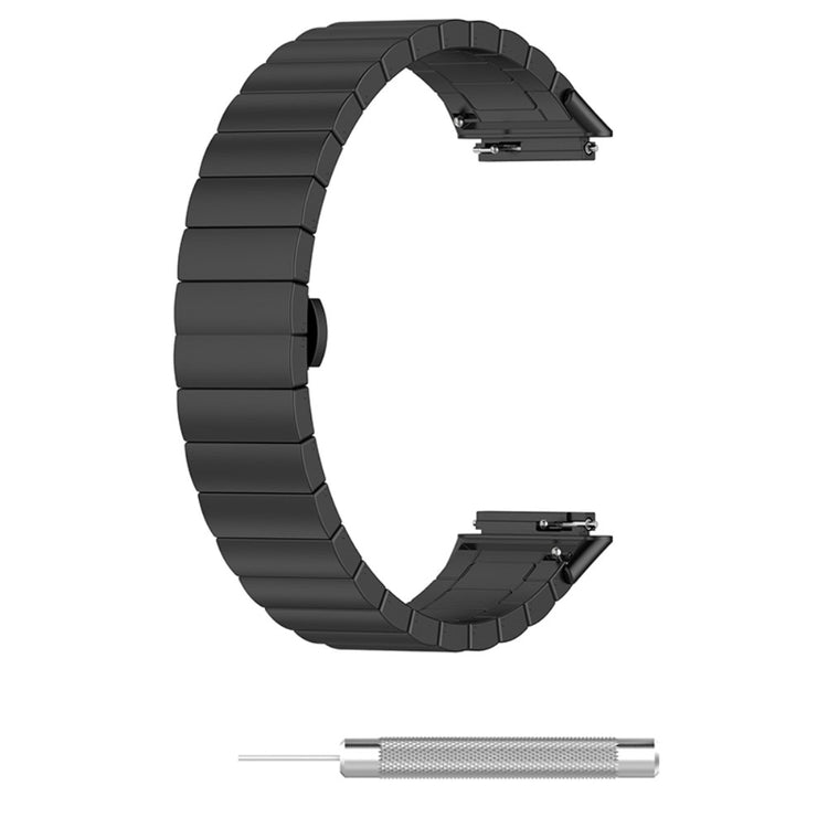 Rigtigt flot Huawei Band 7 Metal Rem - Sort#serie_038