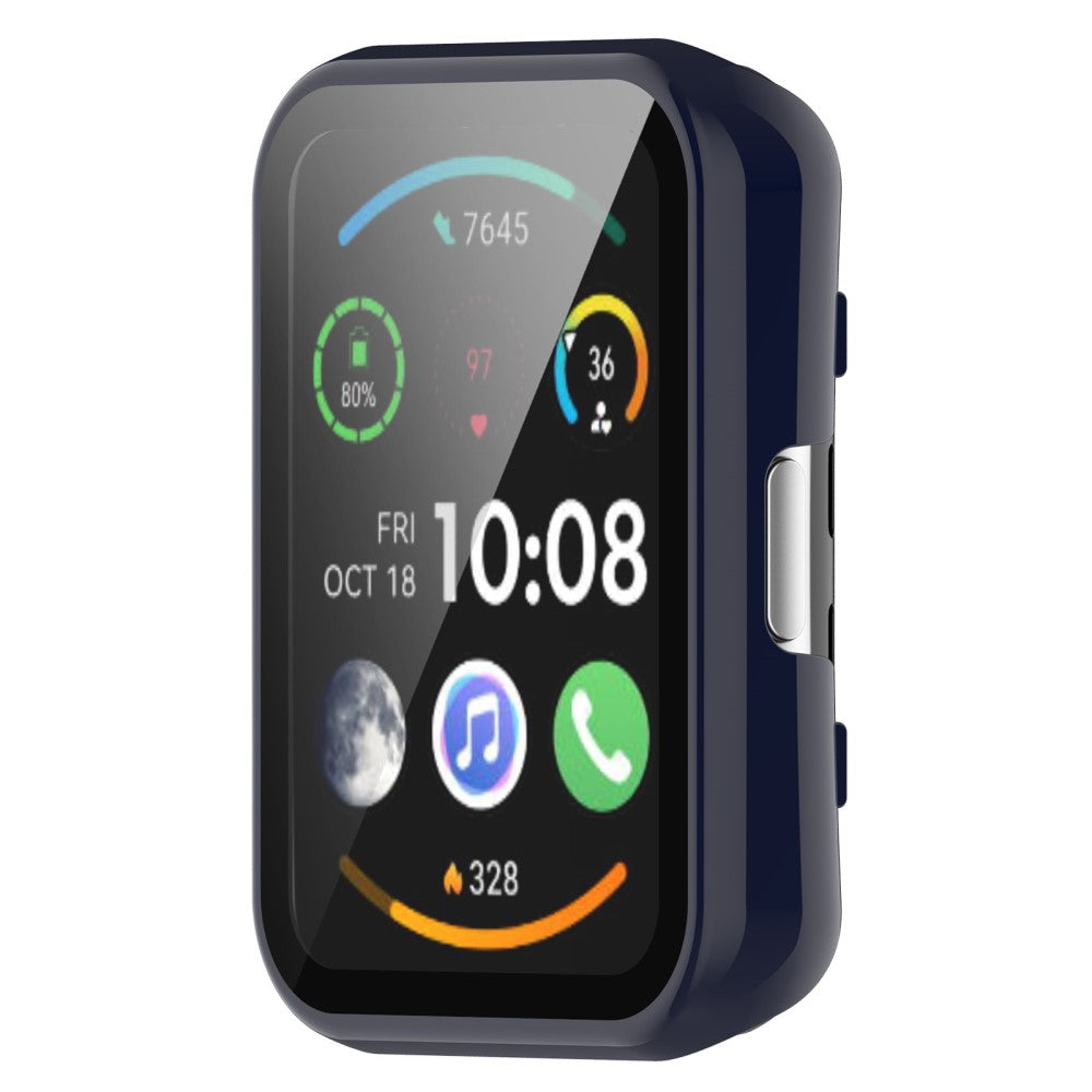 Super Fint Huawei Watch Fit 2 Cover med Skærmbeskytter i Plastik og Hærdet Glas - Blå#serie_4