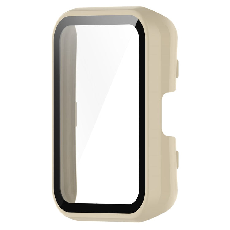 Super Fint Huawei Watch Fit 2 Cover med Skærmbeskytter i Plastik og Hærdet Glas - Beige#serie_5