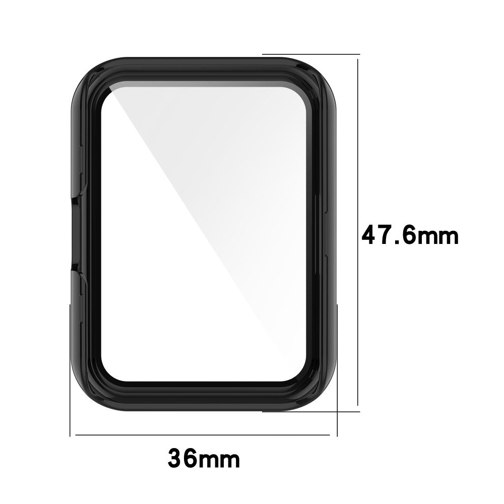 Super Fint Huawei Watch Fit 2 Cover med Skærmbeskytter i Plastik og Hærdet Glas - Beige#serie_5