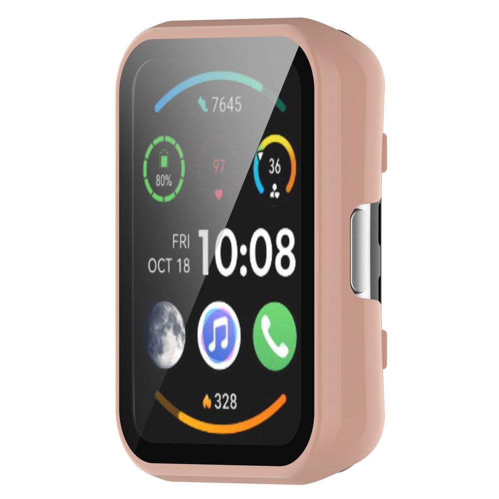 Super Fint Huawei Watch Fit 2 Cover med Skærmbeskytter i Plastik og Hærdet Glas - Pink#serie_6