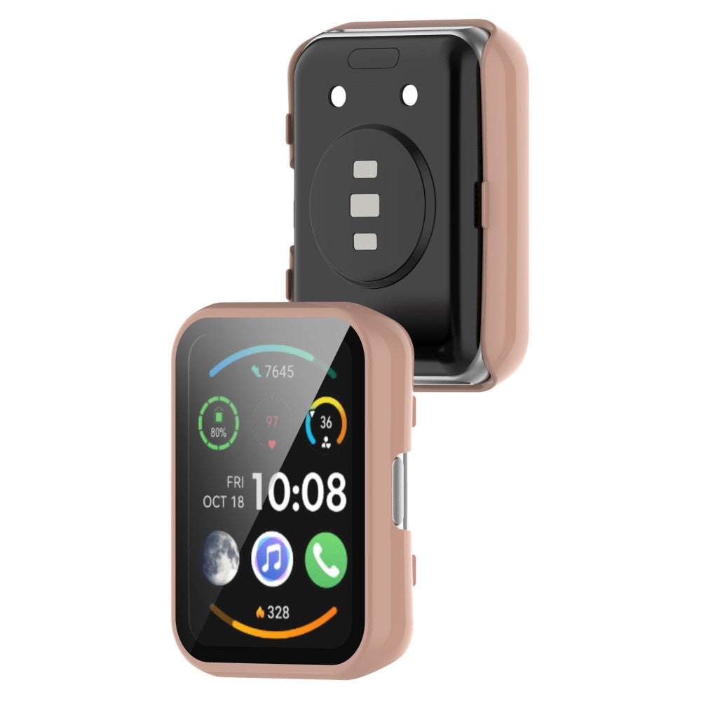 Super Fint Huawei Watch Fit 2 Cover med Skærmbeskytter i Plastik og Hærdet Glas - Pink#serie_6