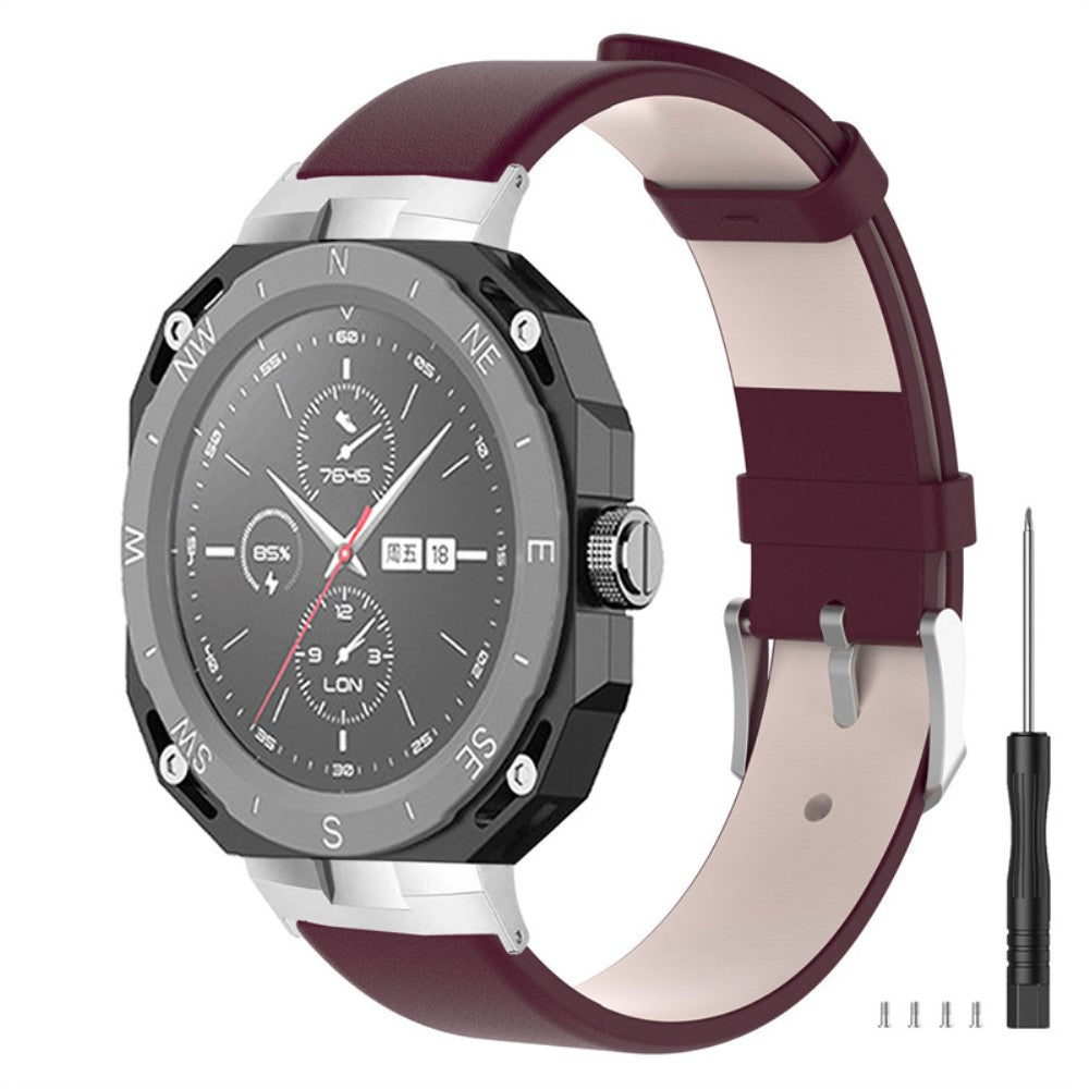 Super slidstærk Huawei Watch GT Cyber Kunstlæder Rem - Rød#serie_4
