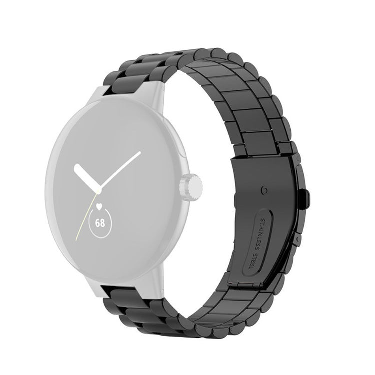 Rigtigt slidstærk Google Pixel Watch Metal Rem - Sort#serie_1