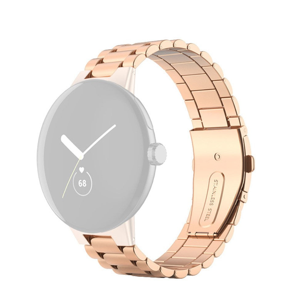Rigtigt slidstærk Google Pixel Watch Metal Rem - Pink#serie_3