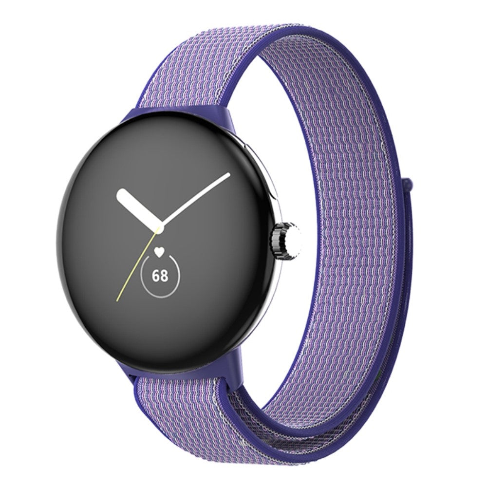 Fremragende Google Pixel Watch Nylon Rem - Lilla#serie_4