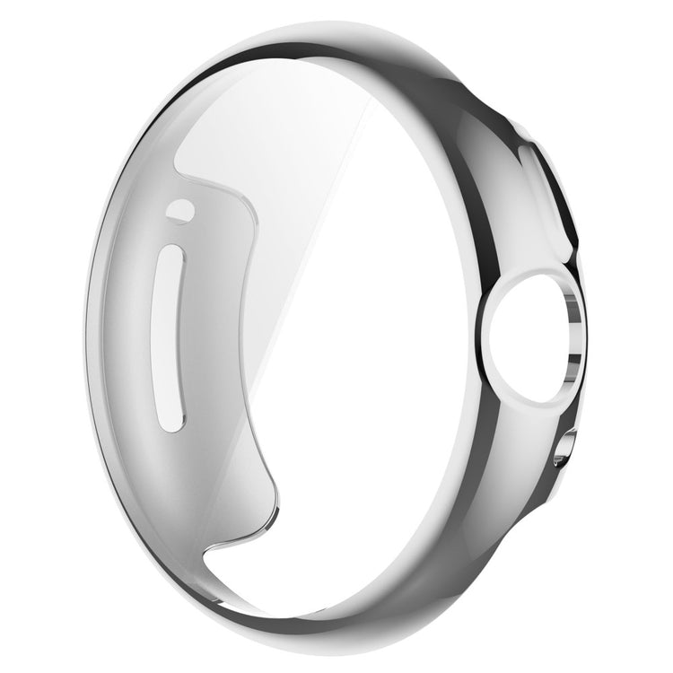 Godt Google Pixel Watch Cover med Skærmbeskytter i Silikone - Sølv#serie_2
