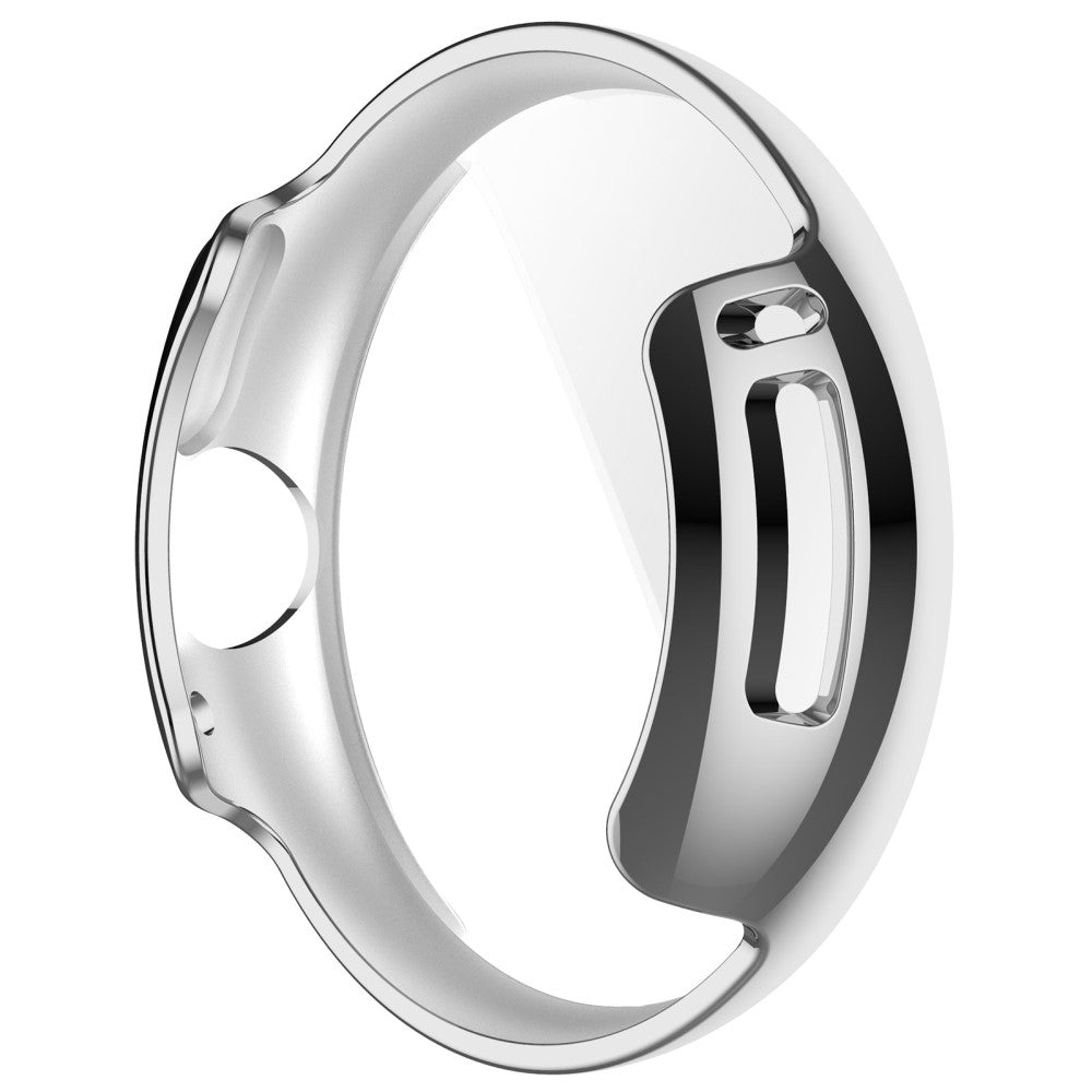 Godt Google Pixel Watch Cover med Skærmbeskytter i Silikone - Sølv#serie_2