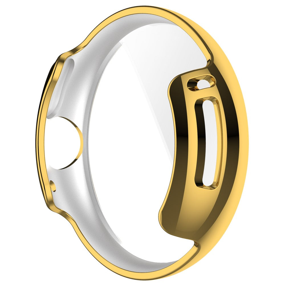 Godt Google Pixel Watch Cover med Skærmbeskytter i Silikone - Guld#serie_3
