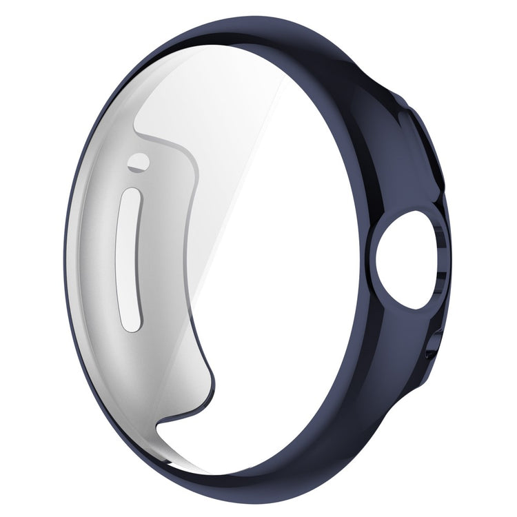 Godt Google Pixel Watch Cover med Skærmbeskytter i Silikone - Blå#serie_4