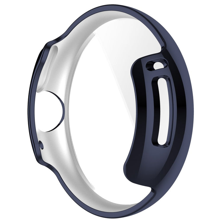 Godt Google Pixel Watch Cover med Skærmbeskytter i Silikone - Blå#serie_4