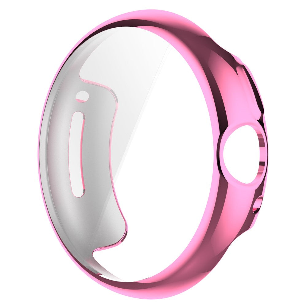 Godt Google Pixel Watch Cover med Skærmbeskytter i Silikone - Pink#serie_5