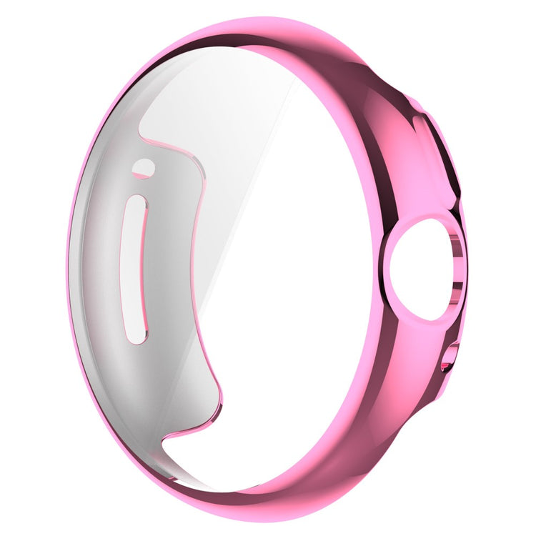 Godt Google Pixel Watch Cover med Skærmbeskytter i Silikone - Pink#serie_5