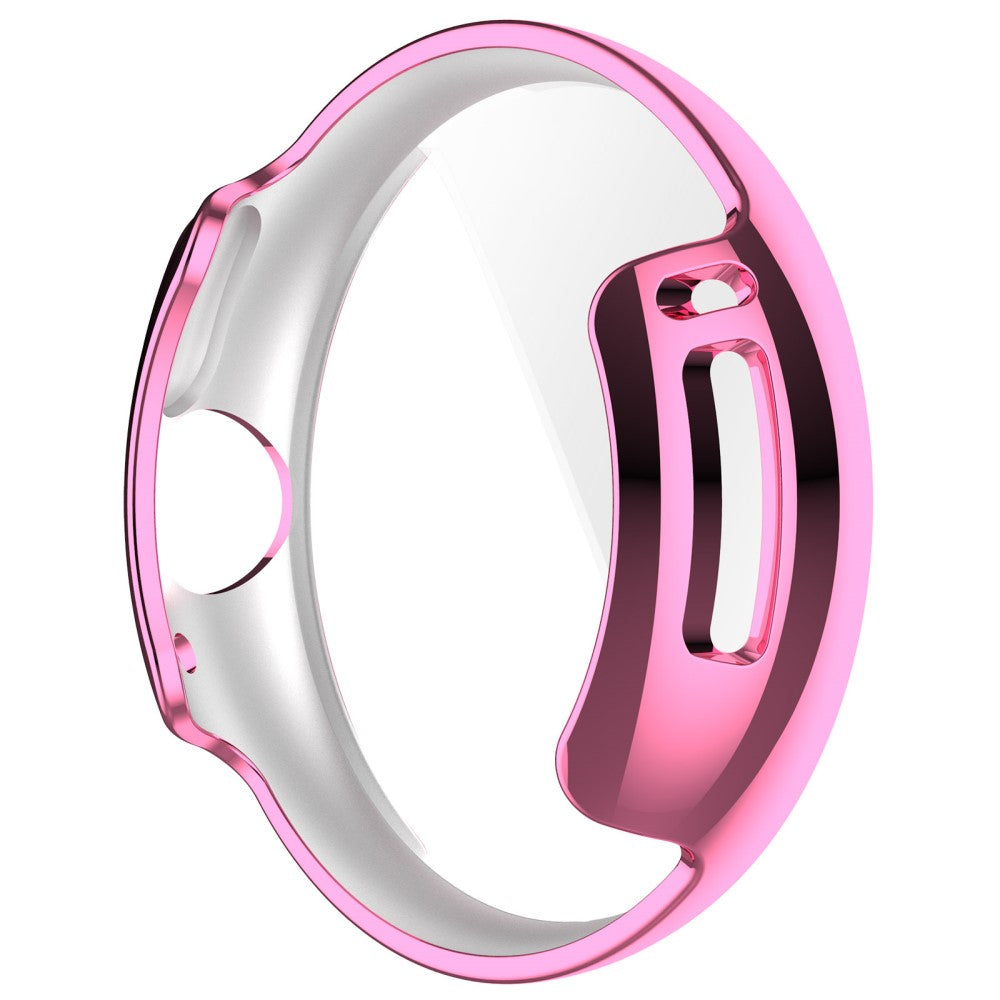 Godt Google Pixel Watch Cover med Skærmbeskytter i Silikone - Pink#serie_5