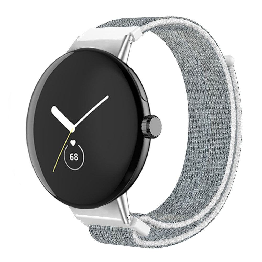 Super flot Google Pixel Watch Nylon Rem - Sølv#serie_1