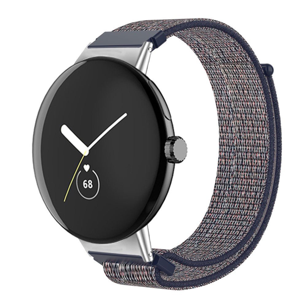 Super flot Google Pixel Watch Nylon Rem - Blå#serie_4