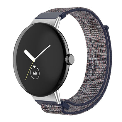 Super flot Google Pixel Watch Nylon Rem - Blå#serie_4