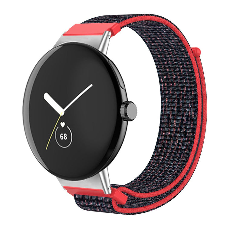 Super flot Google Pixel Watch Nylon Rem - Rød#serie_6
