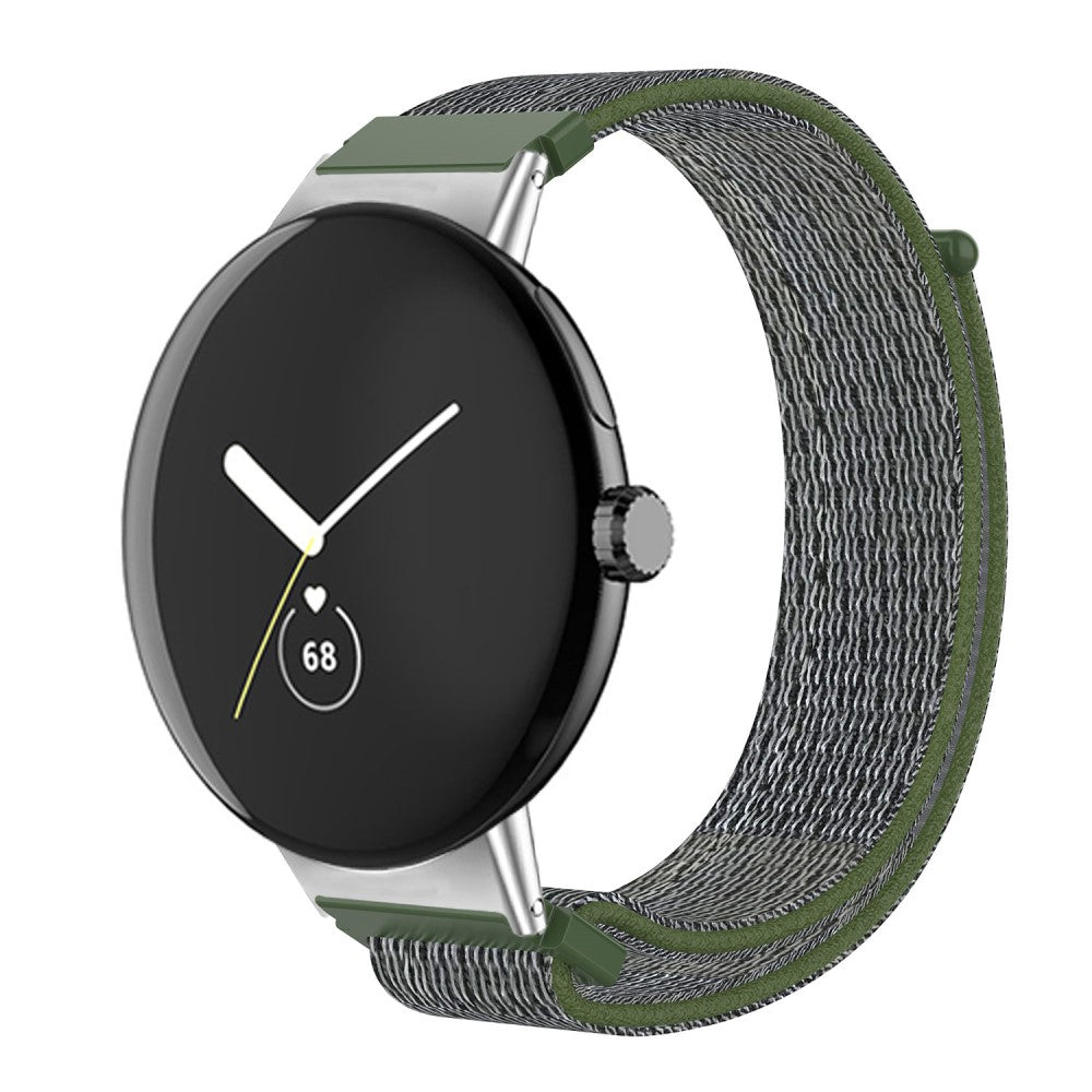 Super flot Google Pixel Watch Nylon Rem - Grøn#serie_8