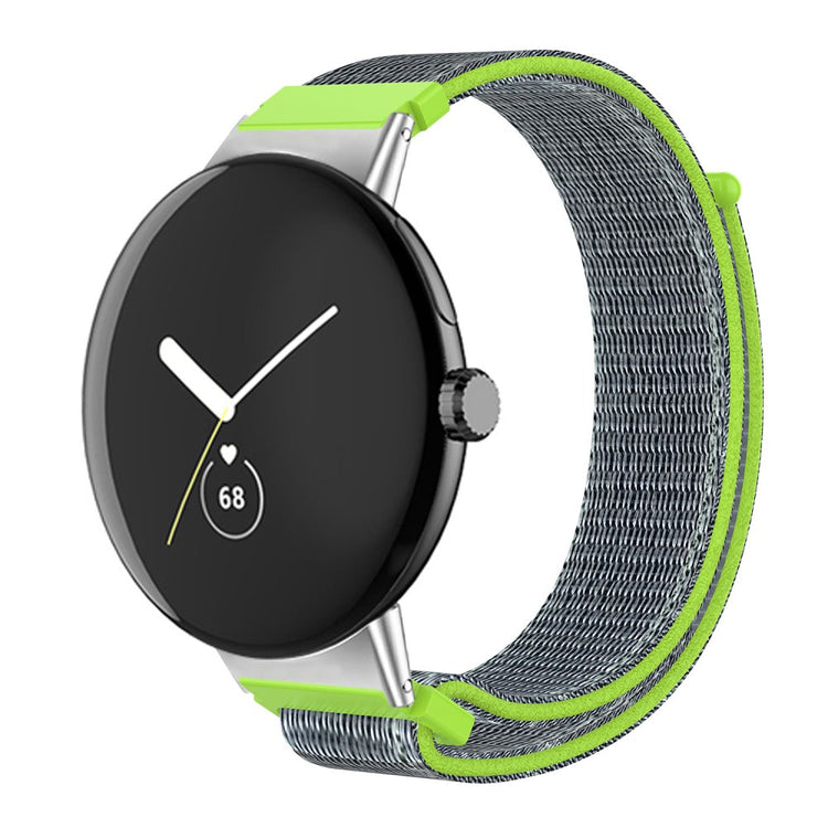 Super flot Google Pixel Watch Nylon Rem - Grøn#serie_9