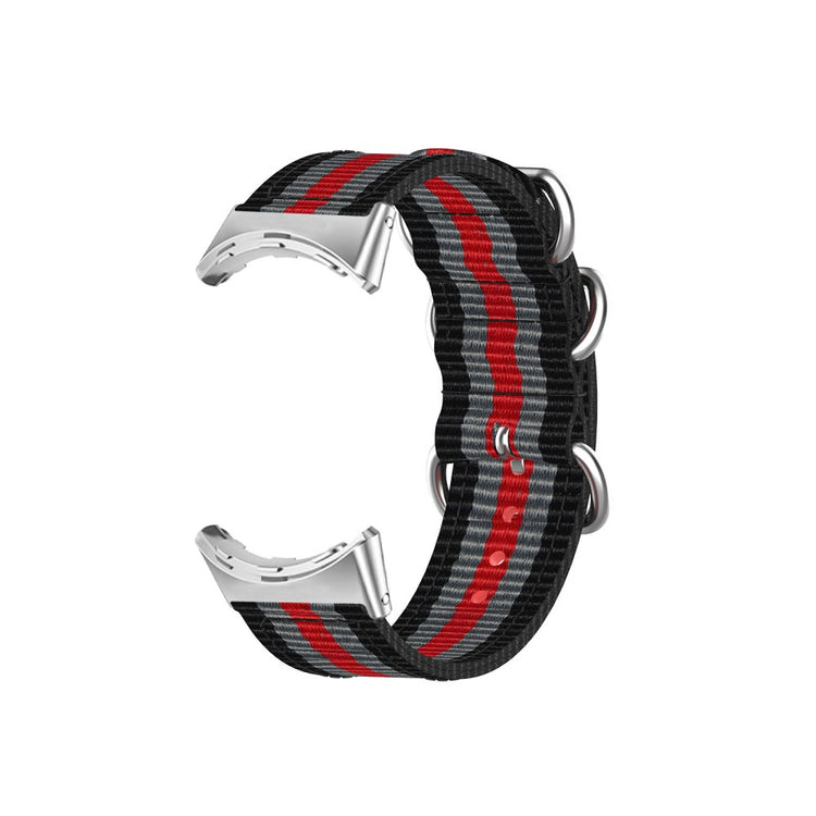 Vildt slidstærk Google Pixel Watch Nylon Rem - Rød#serie_5